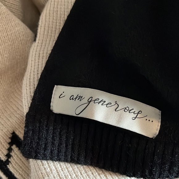 Illuminative Aztec Neutral Serape Warm Cozy Sweater Jacket Size M-L NWOT - Picture 6 of 6